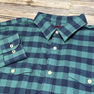 UNTUCKIT Mens Flannel Plaid Long Sleeve Button Up Shirt X-Large‎ Wrinkle Free